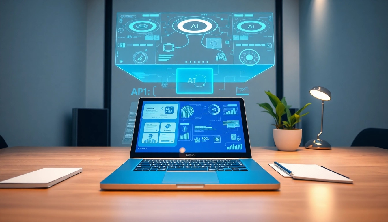 Innovative workspace with AI technology for ai 18+ users showcasing generative AI applications.