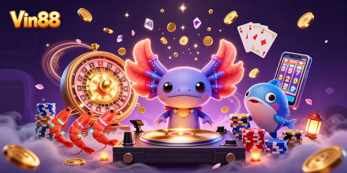 Spin lucky slots and enjoy vibrant Vin88 gaming scenes in dynamic underwater worlds.