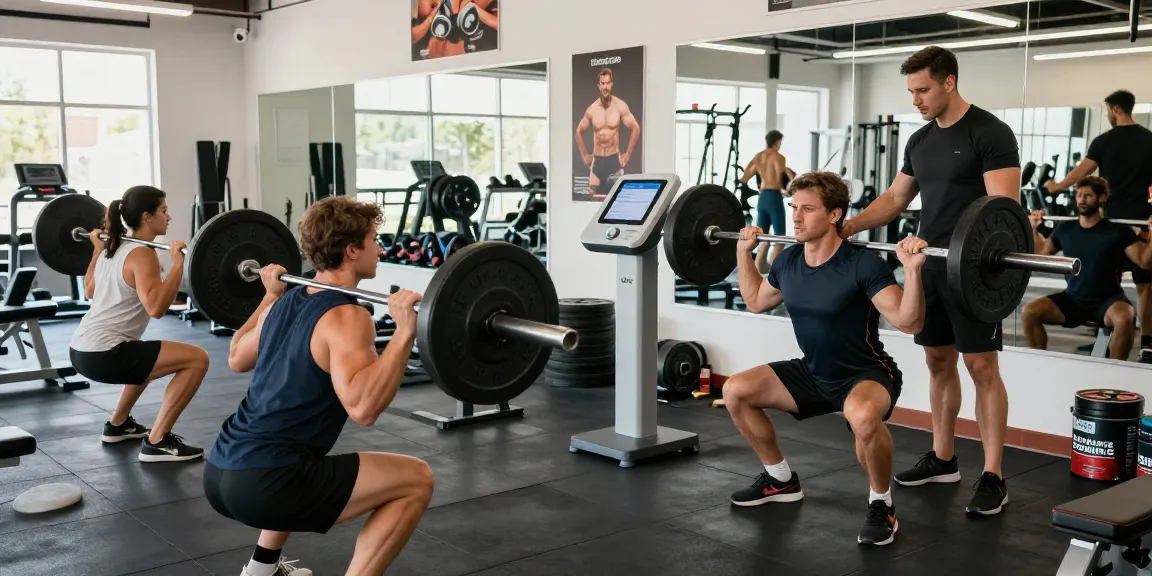 Global Pharma Steroids für sportliche Leistungssteigerung in einem modernen Fitnessstudio mit motivierenden Trainingsszenen.