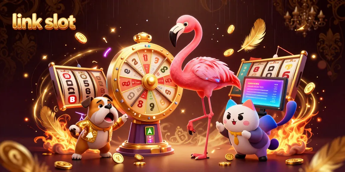 Experience thrilling gameplay at link slot with 3D characters and dynamic slot machines in a vibrant casino setting.