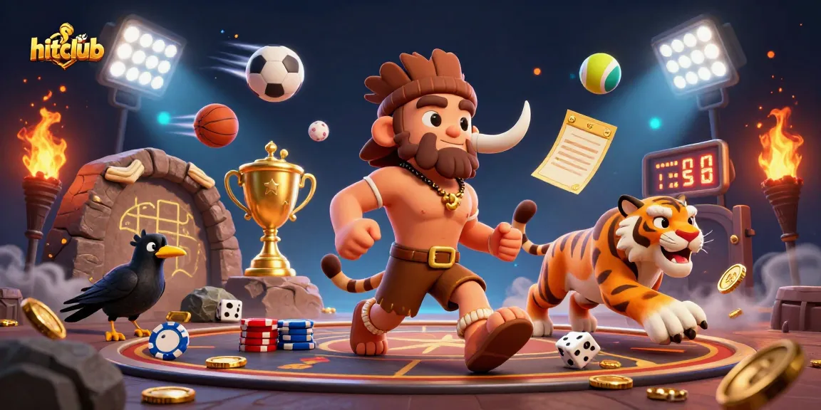 Win big with hitclub's vibrant casino action featuring a caveman tiger duo!