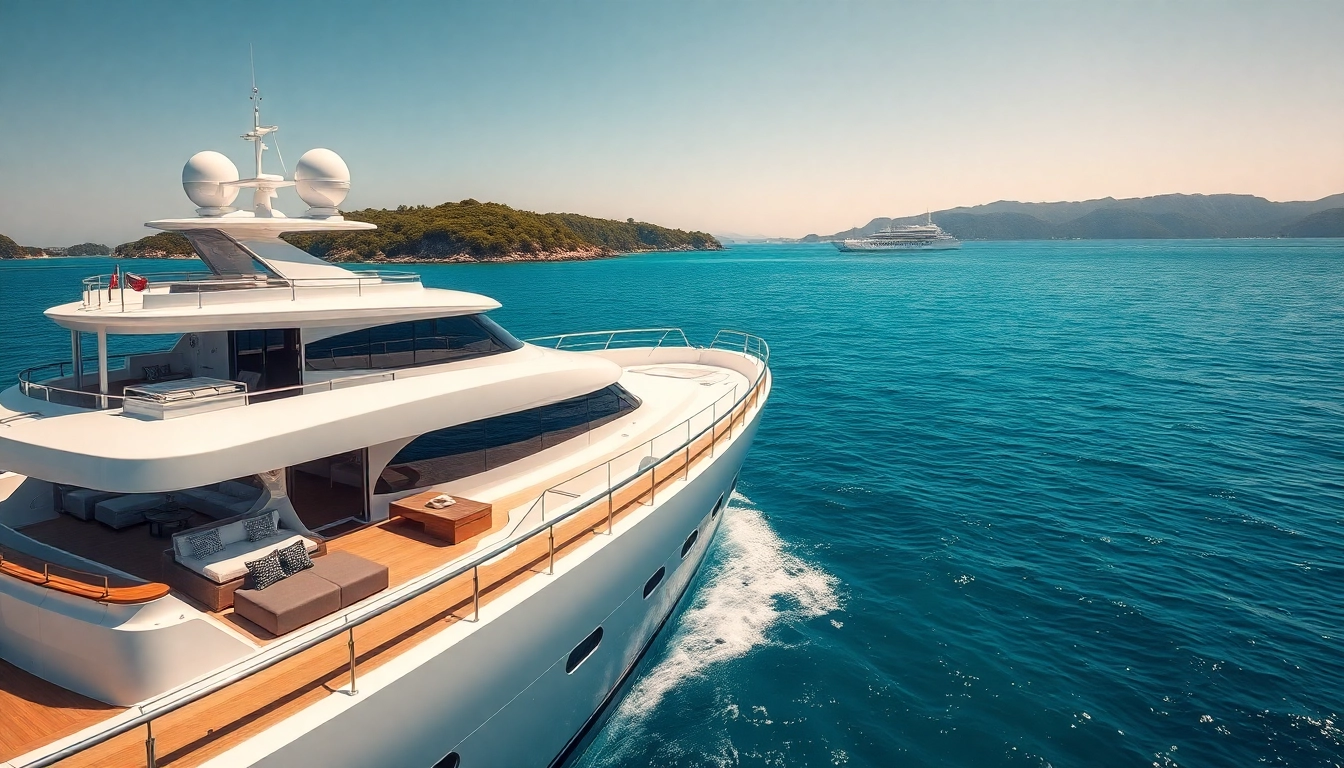 Erleben Sie Mega Lüfer Yachts bei strahlendem Sonnenschein auf kristallklarem Wasser.