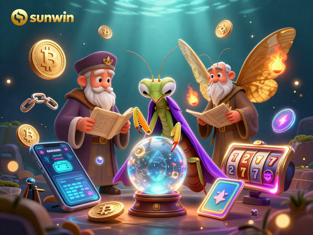 Experience the magic of sunwin with a mystical fortune teller and engaging casino elements.